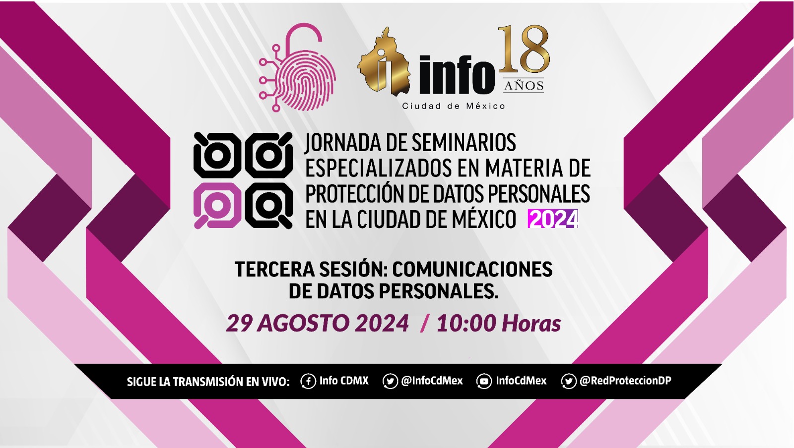 TERCERA SESIÓN DE LA JORNADA DE SEMINARIOS ESPECIALIZADOS EN MATERIA DE PROTECCIÓN DE DATOS PERSONALES 2024: “COMUNICACIONES DE DATOS PERSONALES”.